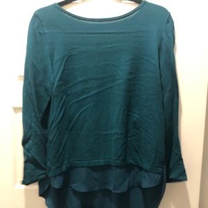 Turquoise Hi-Lo Sweater LOFT Medium